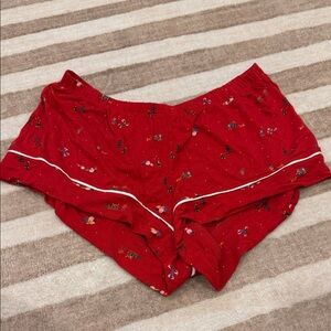 Eberjey Christmas red pajama shorts
